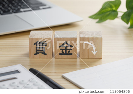 一塊積木,上面寫著薪水⤵ 一塊積木,上面寫著薪水⤵ 115064806