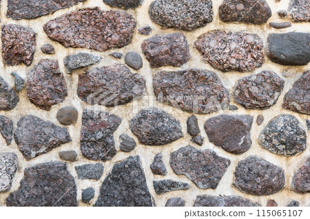 Old stone wall, background photo texture, front view Old stone wall, background photo texture, front view 115065107
