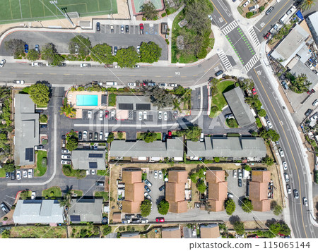 Aerial view of Vista, Carlsbad in North County of San Diego, California. USA 115065144
