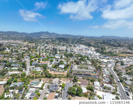 Aerial view of Vista, Carlsbad in North County of San Diego, California. USA 115065146