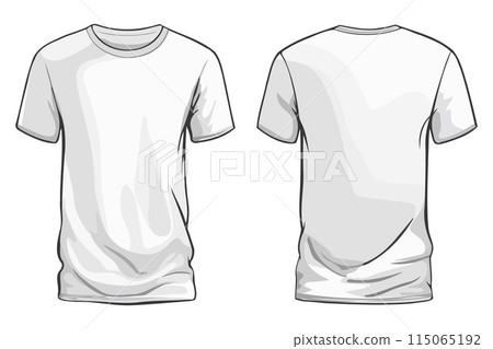 Free Download T-shirt White 3d Blank T-shirt Front