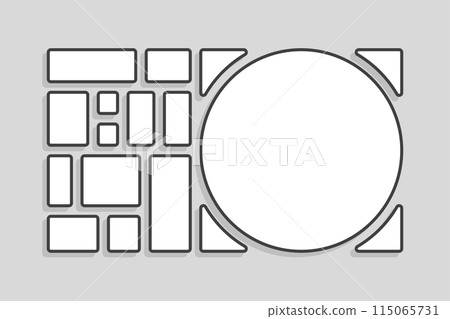 Template collage of thirteen frames, images, photo 115065731
