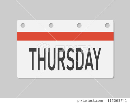 Template icon page calendar, day of week Thursday 115065741