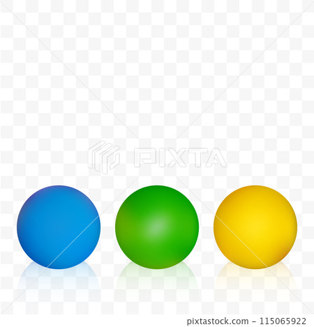 Set of colored pearl balls with shadow. Decoration. Design element. eps 10 115065922