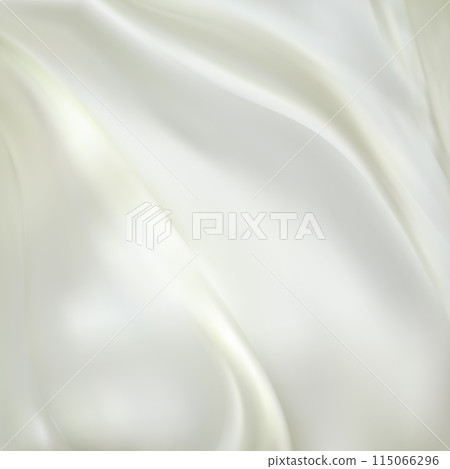 Snow-white wrinkled fabric. Silk. Interior element. eps 10 115066296
