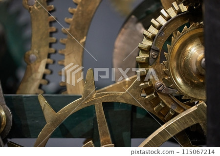 Old mechanical clock parts 115067214