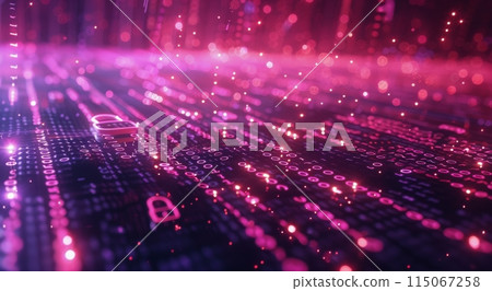 Purple and Black Abstract Lines Background 115067258