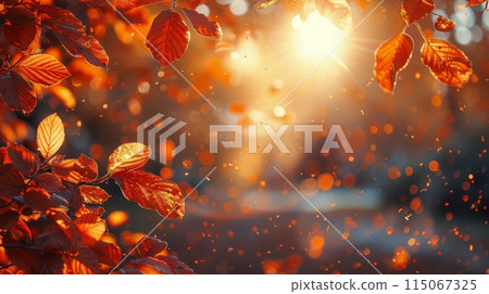 Sunlight Filtering Through the Tree Leaves 115067325