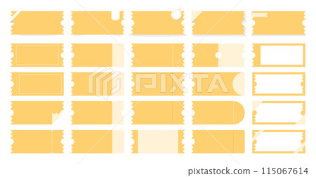 Coupon ticket template. Design of various coupons for promotion and sales.  115067614