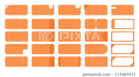 Coupon ticket template. Design of various coupons for promotion and sales.  115067615