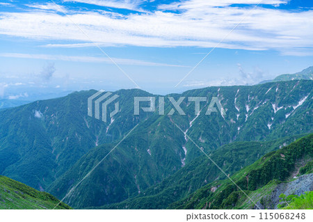 [山素材]唐松山的夏季登山風景[長野縣] 115068248