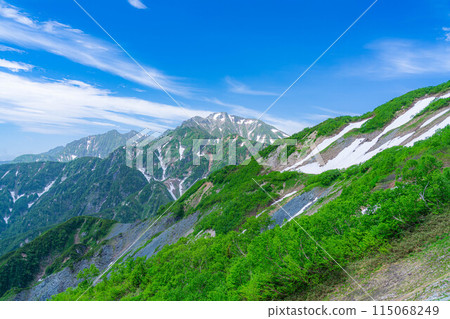 [山素材]唐松山的夏季登山風景[長野縣] 115068249
