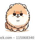 博美犬坐 115068340
