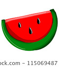 slice of ripe watermelon 115069487