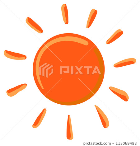 sun icon in cartoon style sun icon in cartoon style 115069488