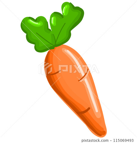 paper sticker on white background carrot 115069493