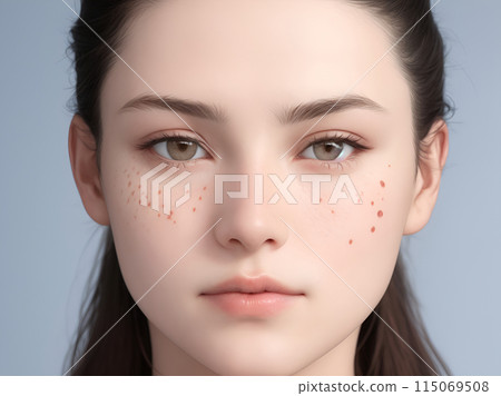Image of skin trouble "AI generated image" 115069508