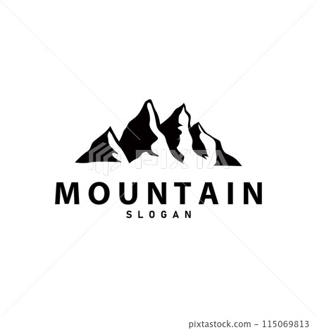 Mountain Logo, Nature Landscape Vector, Premium Elegant Simple Design, Illustration Symbol Template Icon Mountain Logo, Nature Landscape Vector, Premium Elegant Simple Design, Illustration Symbol Template Icon 115069813