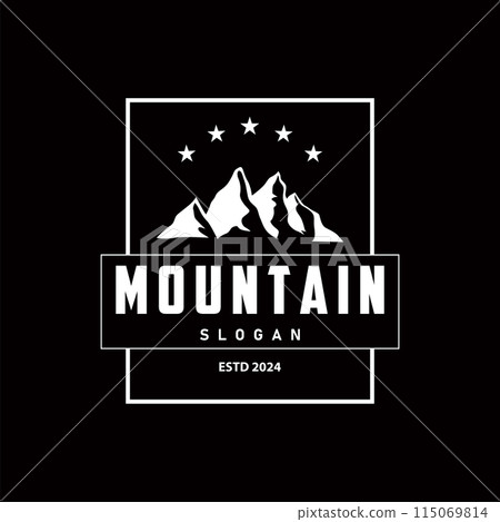 Mountain Logo, Nature Landscape Vector, Premium Elegant Simple Design, Illustration Symbol Template Icon Mountain Logo, Nature Landscape Vector, Premium Elegant Simple Design, Illustration Symbol Template Icon 115069814