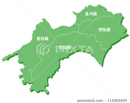 Shape of the Shikoku region 115069899