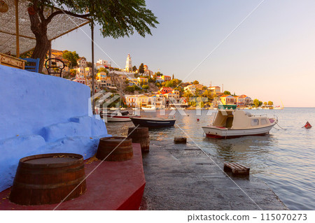 Colorful Houses of Symi Island, Greece 115070273