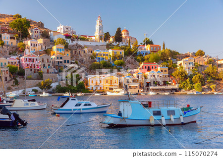 Colorful Houses of Symi Island, Greece 115070274