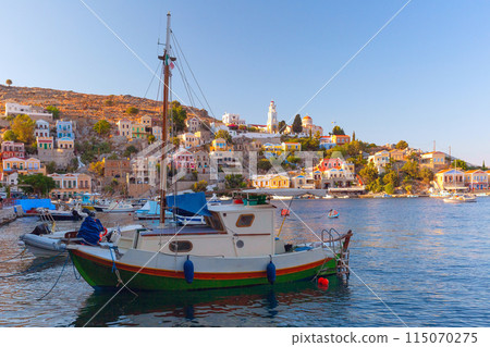 Colorful Houses of Symi Island, Greece 115070275