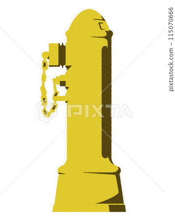A yellow fire hydrant accent 115070666