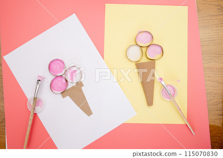 toilet paper roll craft for kids, DIY, ice cream paper craft toilet paper roll craft for kids, DIY, ice cream paper craft 115070830