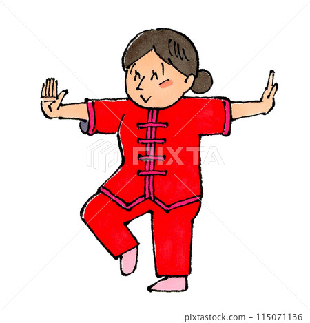 Kung fu woman (red outfit) 115071136