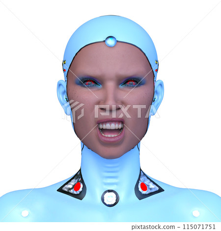 女性機器人臉部特寫 115071751