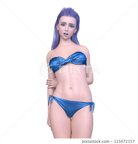 A woman in a bikini figure 115072157