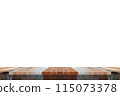 wood table  isolate on white background, clipping path 115073378