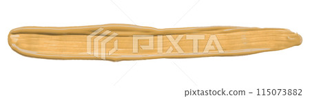 Orange brush isolated on white background. golden apricot color Orange brush isolated on white background. golden apricot color 115073882