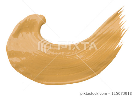 Orange paint brush isolated on white background. 115073918