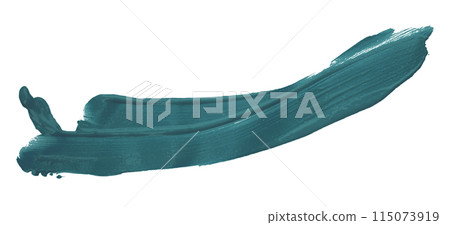 Green brush strokes isolated on white background. 115073919