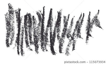 Black and gray pencil strokes isolated on a white background. Black and gray pencil strokes isolated on a white background. 115073934
