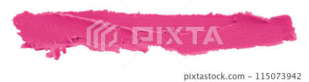 Pink plasticine brush isolated on white background. 115073942