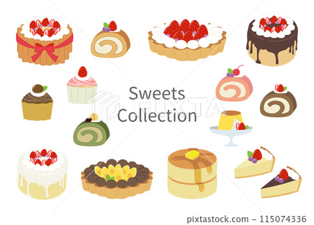 可愛的糖果插圖集 可愛的糖果插圖集 115074336