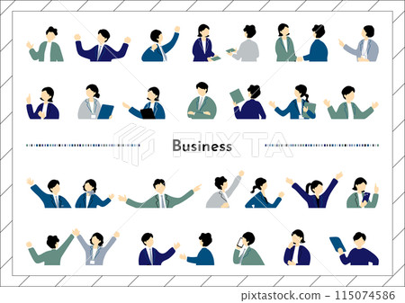 Business scene people material collection 115074586
