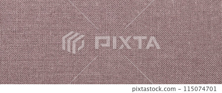 Dark brown background from textile material with wicker pattern and texture, macro. 115074701
