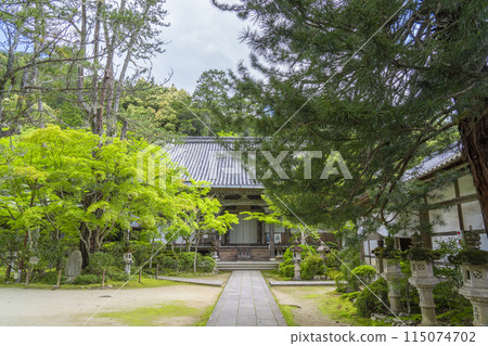 Kyoto in the fresh greenery of Makio-san Saimyoji Temple, Main Hall and Seitendo 115074702