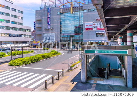 Yokohama cityscape in Japan, overlooking Nakayama Station in Midori Ward, Yokohama City 115075309