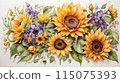 A lot of sunflowers 115075393