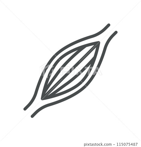 Muscle Icon. Isolated Line Illustration of Human Muscle, Representing Musculoskeletal System, Fitness, and Anatomy. Perfect for Medical, Healthcare, and Educational Applications. Muscle Icon. Isolated Line Illustration of Human Muscle, Representing Musculoskeletal System, Fitness, and Anatomy. Perfect for Medical, Healthcare, and Educational Applications. 115075487