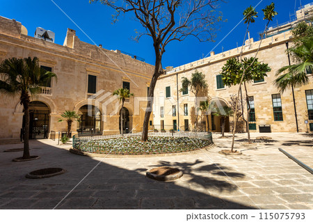 Historic Grandmaster's Palace courtyard. Valletta Malta 115075793