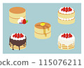 各種煎餅的插圖 115076211
