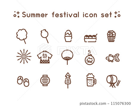 Summer festival icon set_8 Summer festival icon set_8 115076300