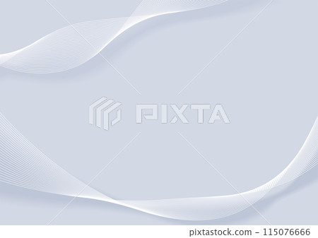 Delicate background of thin ribbons made of curved lines. Vector illustration 115076666