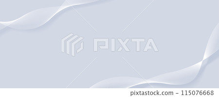 Beautiful banner and header design with thin curved white ribbons 115076668